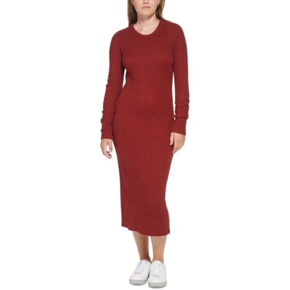 Calvin Klein Jeans Zippered Slit Sweater Dress, NWT Size Large